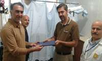 دیدار مدیریت و مسئولین بیمارستان با همکاران بخش رادیولوژی به مناسبت روز جهانی رادیولوژی