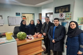 تبریک شب یلدا به پرسنل زحمتکش بیمارستان توسط ریاست و تیم مدیریتی